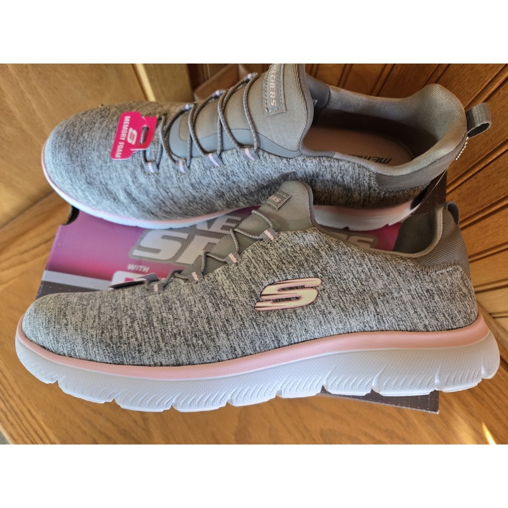 Skechers 11 M Summits Quick Getaway Women's Slip On Shoes Size 12983 GYLP Gray - Picture 4 of 7